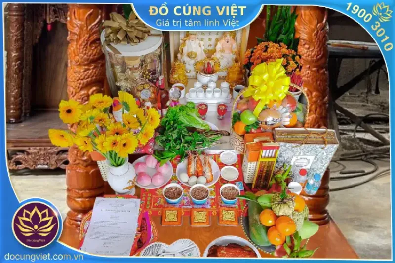 Mâm Cúng Vía Thần Tài Đầy Đủ