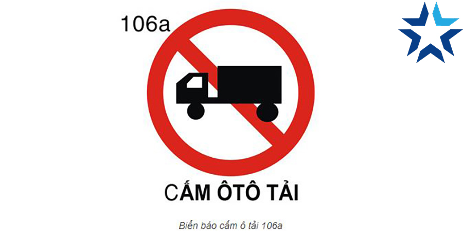 Biển cấm xe tải P.106a
