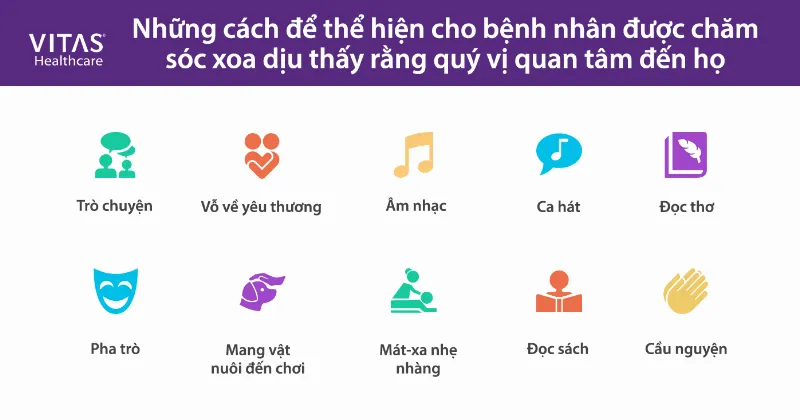 Những cách thể hiện sự quan tâm với bệnh nhân cuối đời