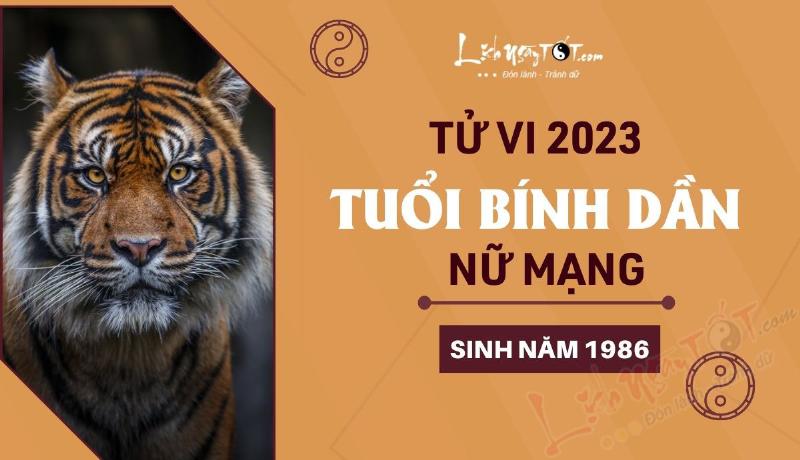 Tử vi sức khỏe tuổi Dần 1986 nữ mạng 2023