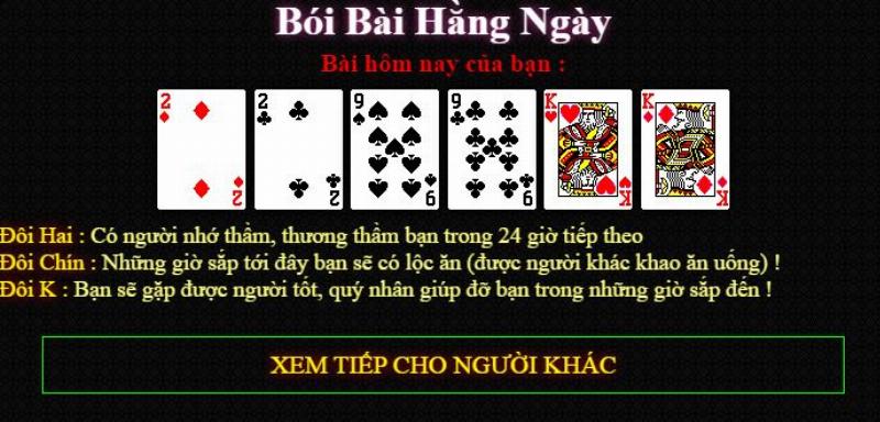 Bói bài hàng ngày tử vi XYZ - Chính xác