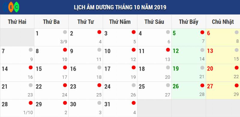 Nhập Trạch Nhà Mới Tháng 9 Năm 2019