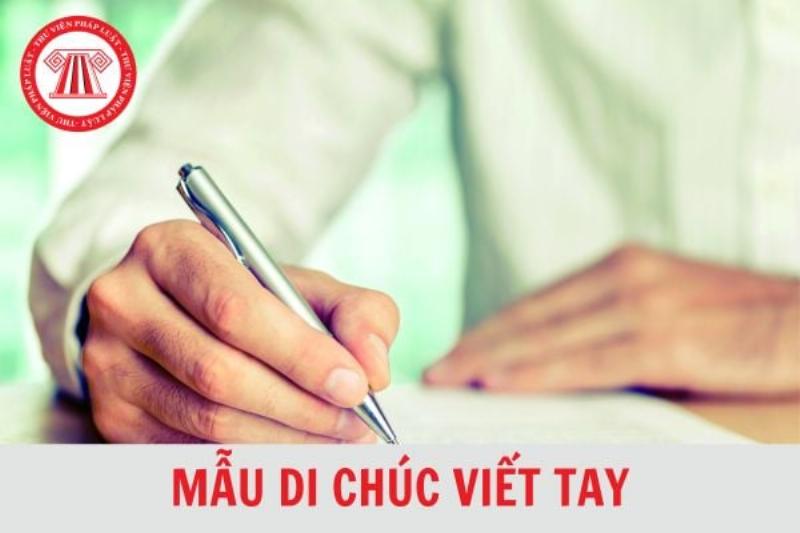 Hỏi đáp về mẫu di chúc viết tay