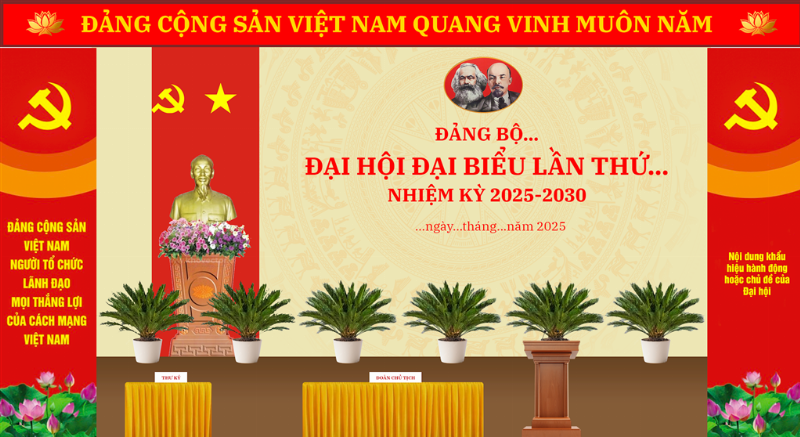 Màu sắc trang trí đại hội chi bộ