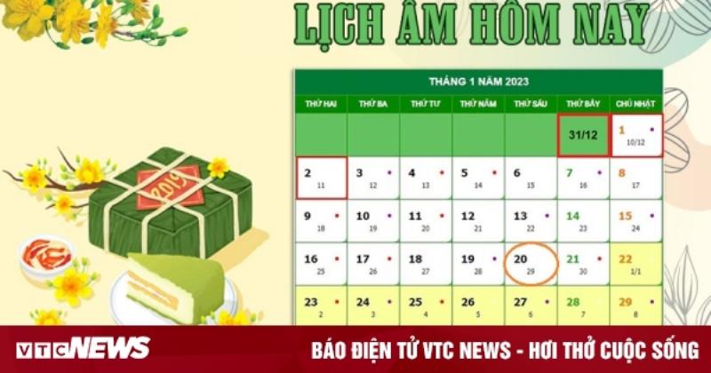 Tra Cứu Âm Lịch 20 Tháng 1 2023