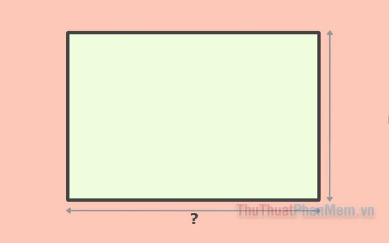 Áp dụng công thức tính chiều dài hình chữ nhật
