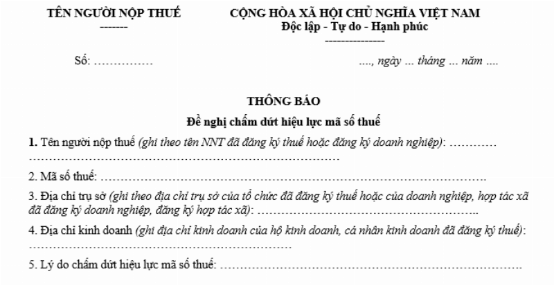 Mẫu 24 đóng mã số thuế: Hậu quả