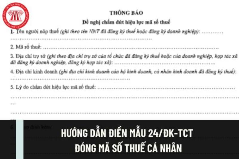 Mẫu 24 đóng mã số thuế: Hướng dẫn điền