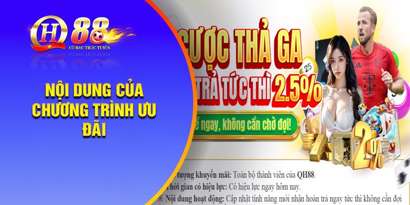 Nội dung của chương trình ưu đãi
